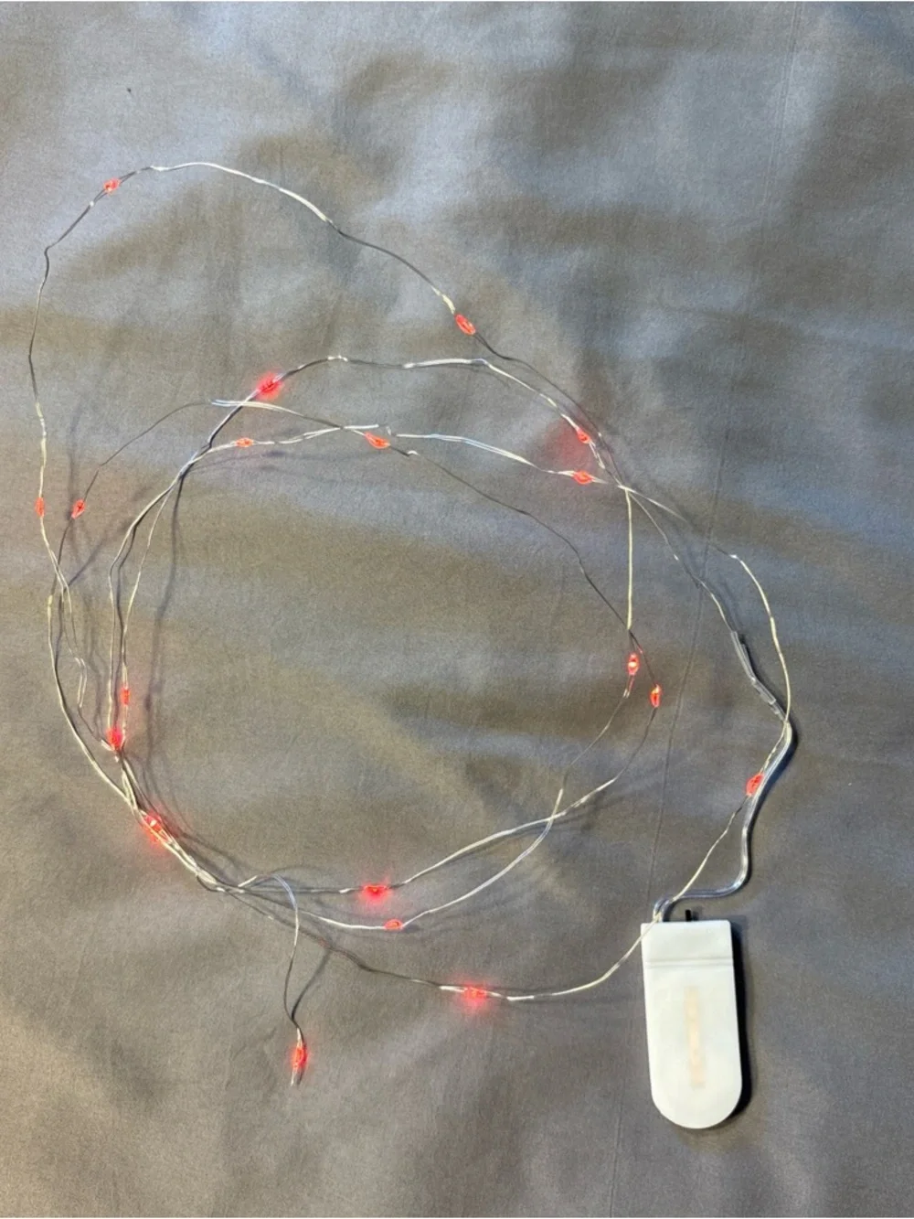 Lot of 2 -12 Pack Red Battery Operated Mini LED String Fairy Lights Party Decor